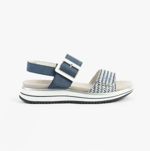 D1J53-14 Womens Sandals Blue Combination