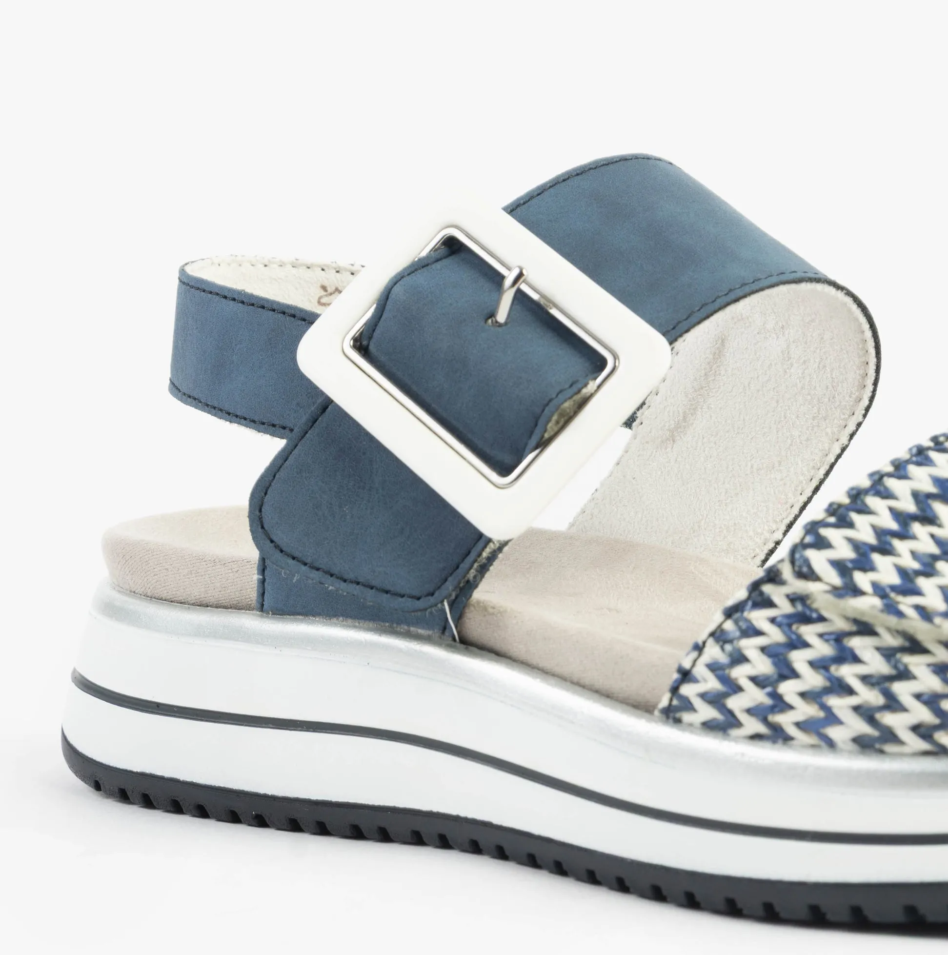 D1J53-14 Womens Sandals Blue Combination