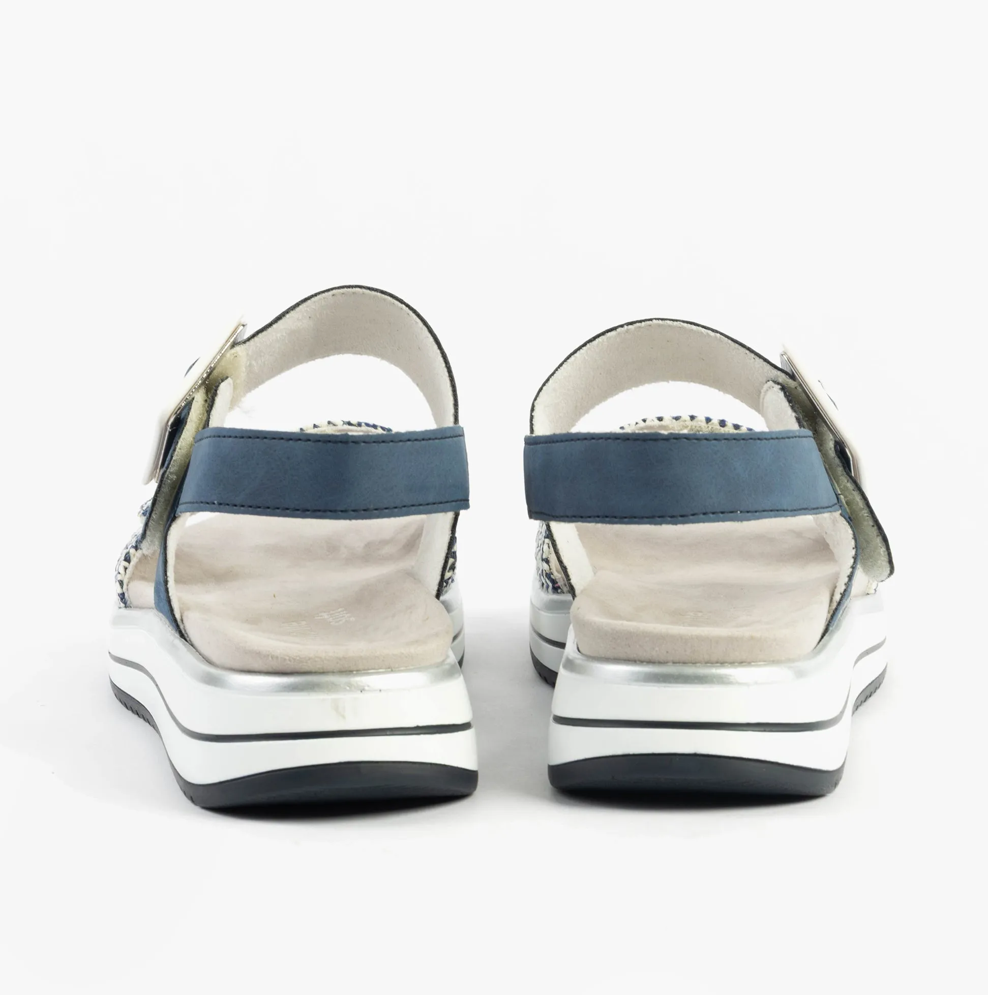 D1J53-14 Womens Sandals Blue Combination