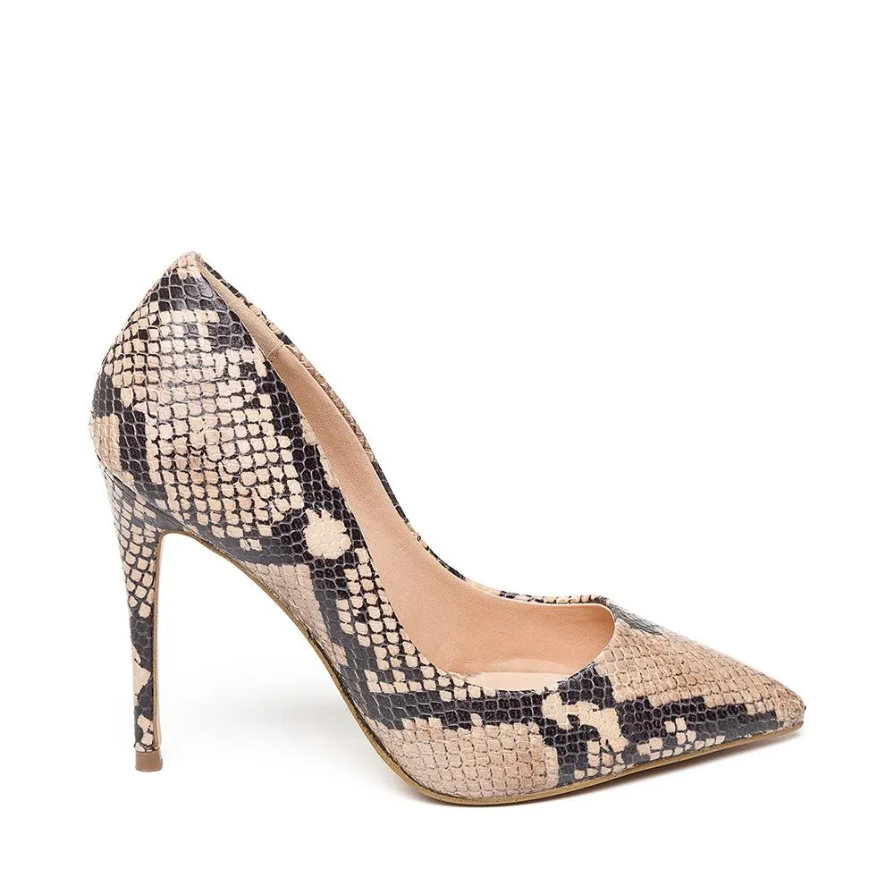 Daisie Heel TAN SNAKE