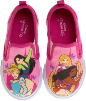 Disney Minnie Mouse, Elsa Frozen, Snow White Princess Shoes for Girls Toddler Kids Character Loafer Low top Slip-on Casual Tennis Canvas Sneakers