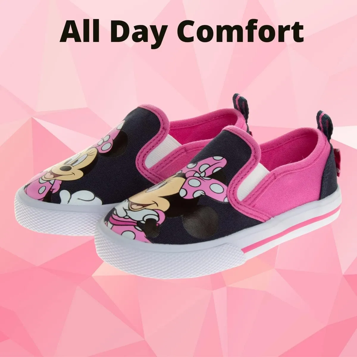 Disney Minnie Mouse, Elsa Frozen, Snow White Princess Shoes for Girls Toddler Kids Character Loafer Low top Slip-on Casual Tennis Canvas Sneakers