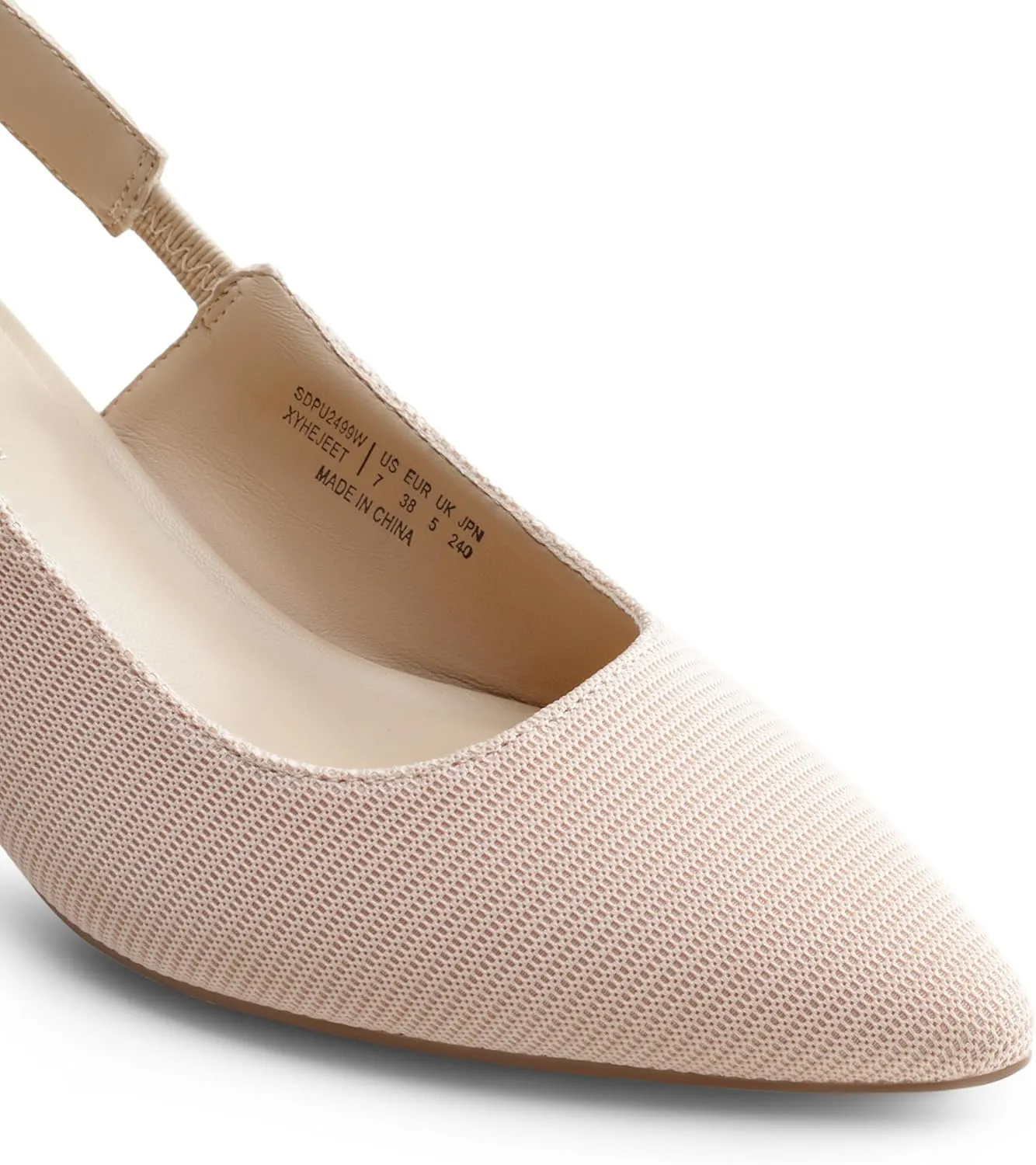 DREAM PAIRS Women's Kitten Heels Slingback Closed Toe Low Pumps Dress Bridal Elegant Wedding Casual Shoes