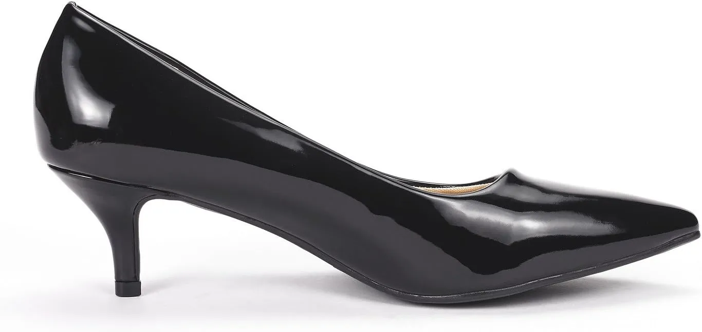 DREAM PAIRS Women's Pumps Kitten Heel Pointed Toe Shoes for Women Comfortable Office Work Dress Shoes