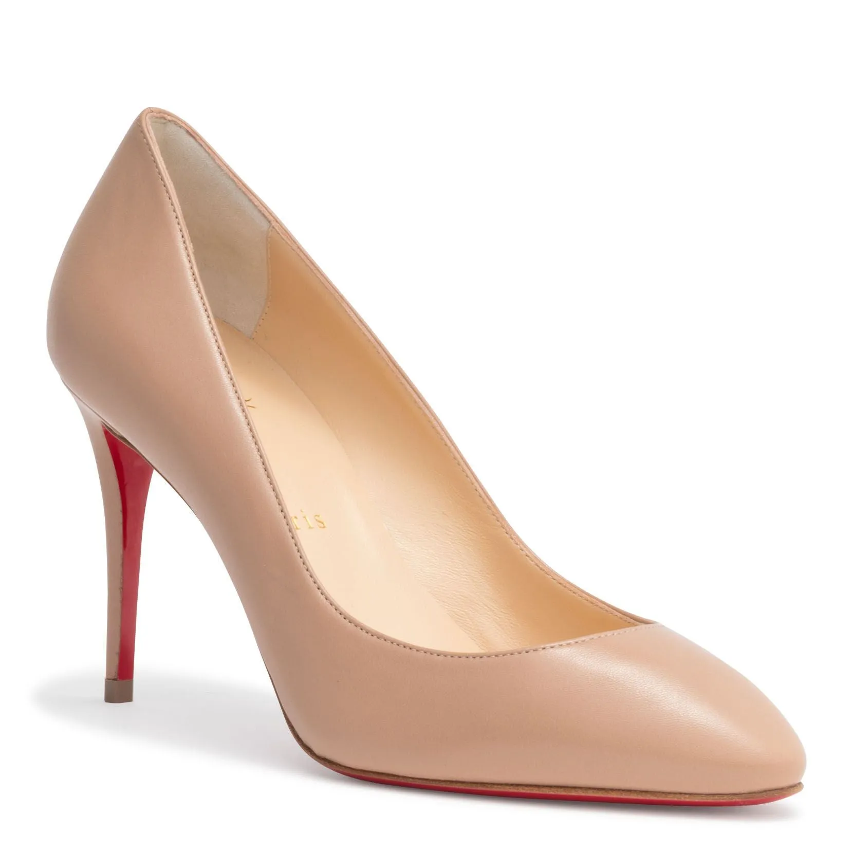 Eloise 85 Beige Leather Pumps