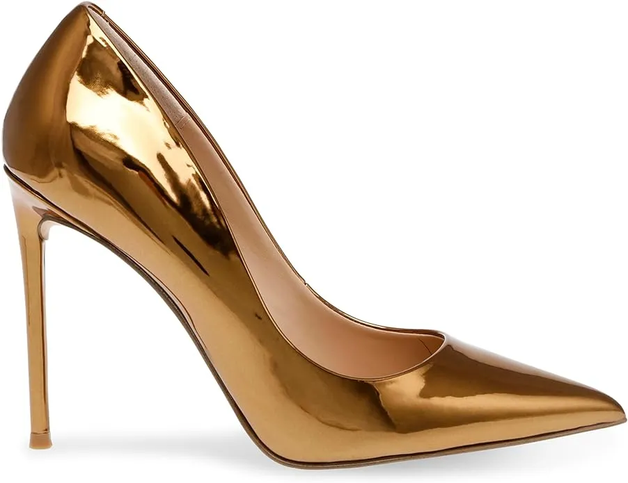 Expert advice Pumps Stiletto Steve Metallic Exclusive access Fashion Toe Pointed Vala Heeled Bronze High Madden