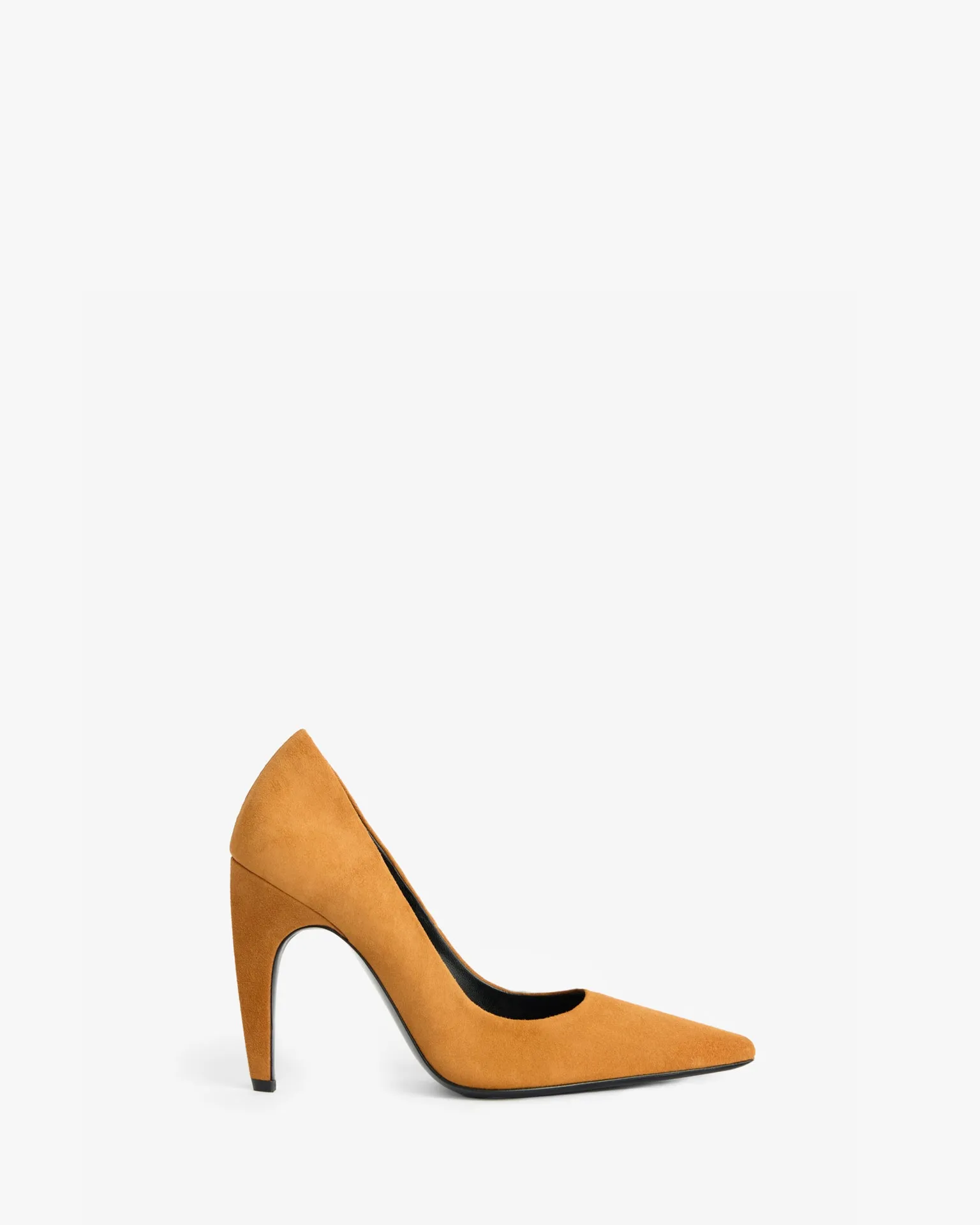 Fame Pump in Tan Suede Leather