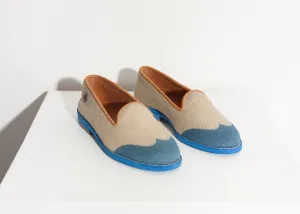 Fashion-forward in Wingtip Loafer Express delivery Blue