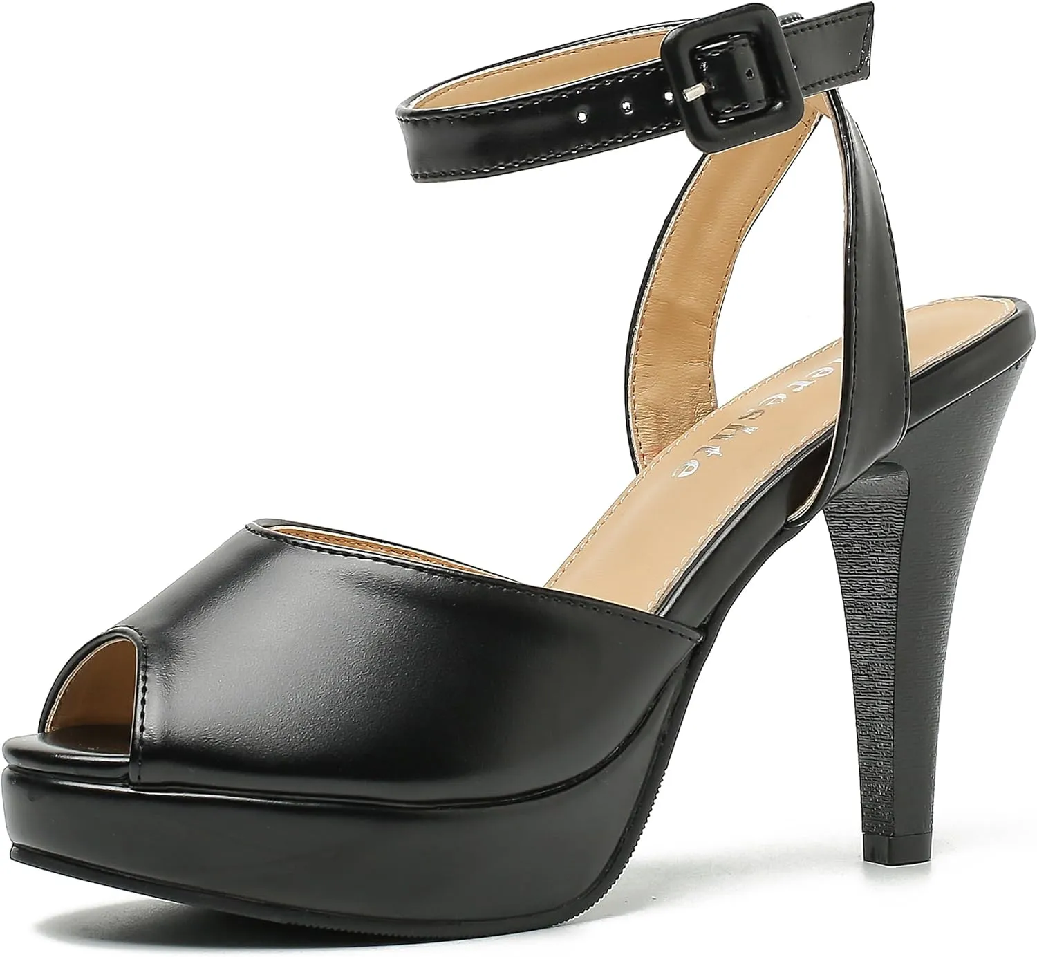 fereshte Women's High Heels Platform Sandals Ankle Strap Slingback Dress Sandal Pump Shoes