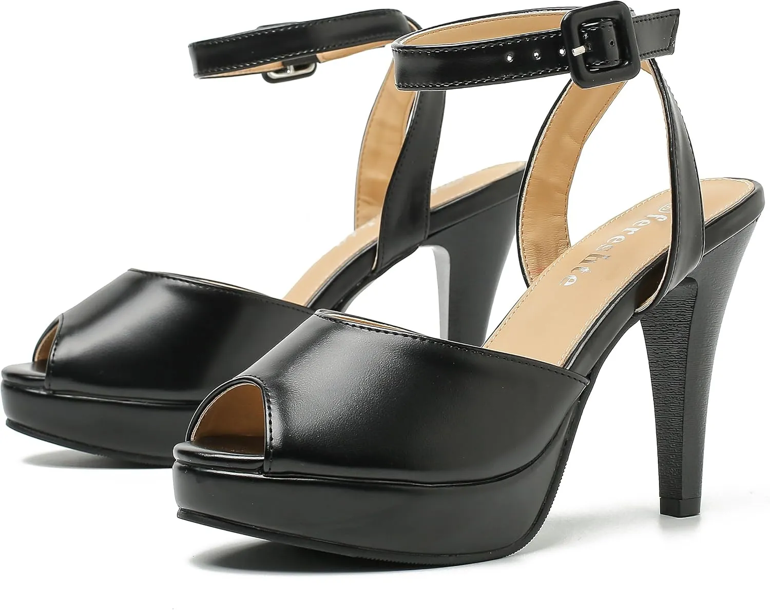 fereshte Women's High Heels Platform Sandals Ankle Strap Slingback Dress Sandal Pump Shoes