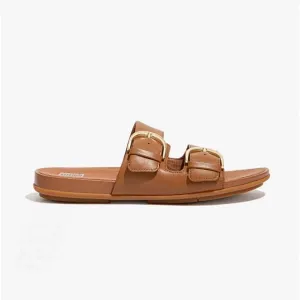 FitFlop GRACIE Womens Strappy Buckle Sliders Light Tan