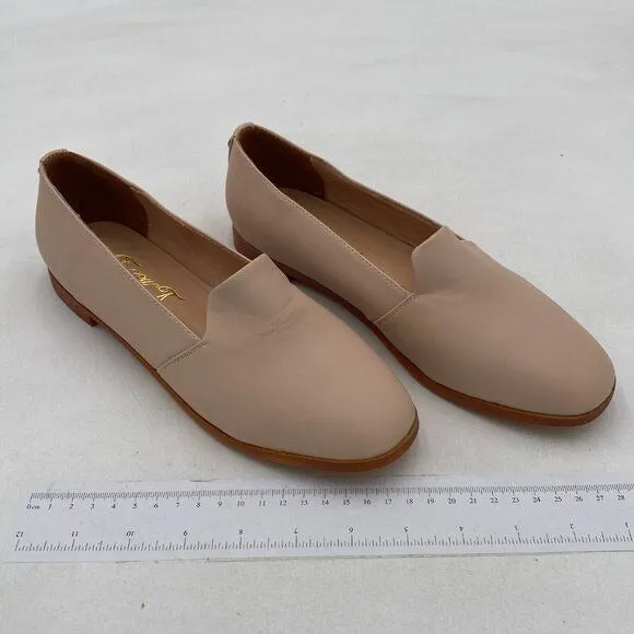 FOWT Nude Closed Almond Toe Pumps Loafer Flats Slip On Party Dress Office Shoes