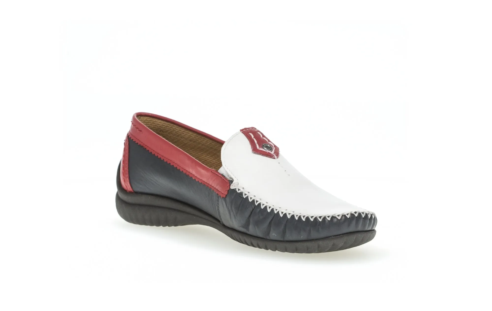 GABOR - 46.090.68 FLAT LOAFER - NAVY/RED/WHITE