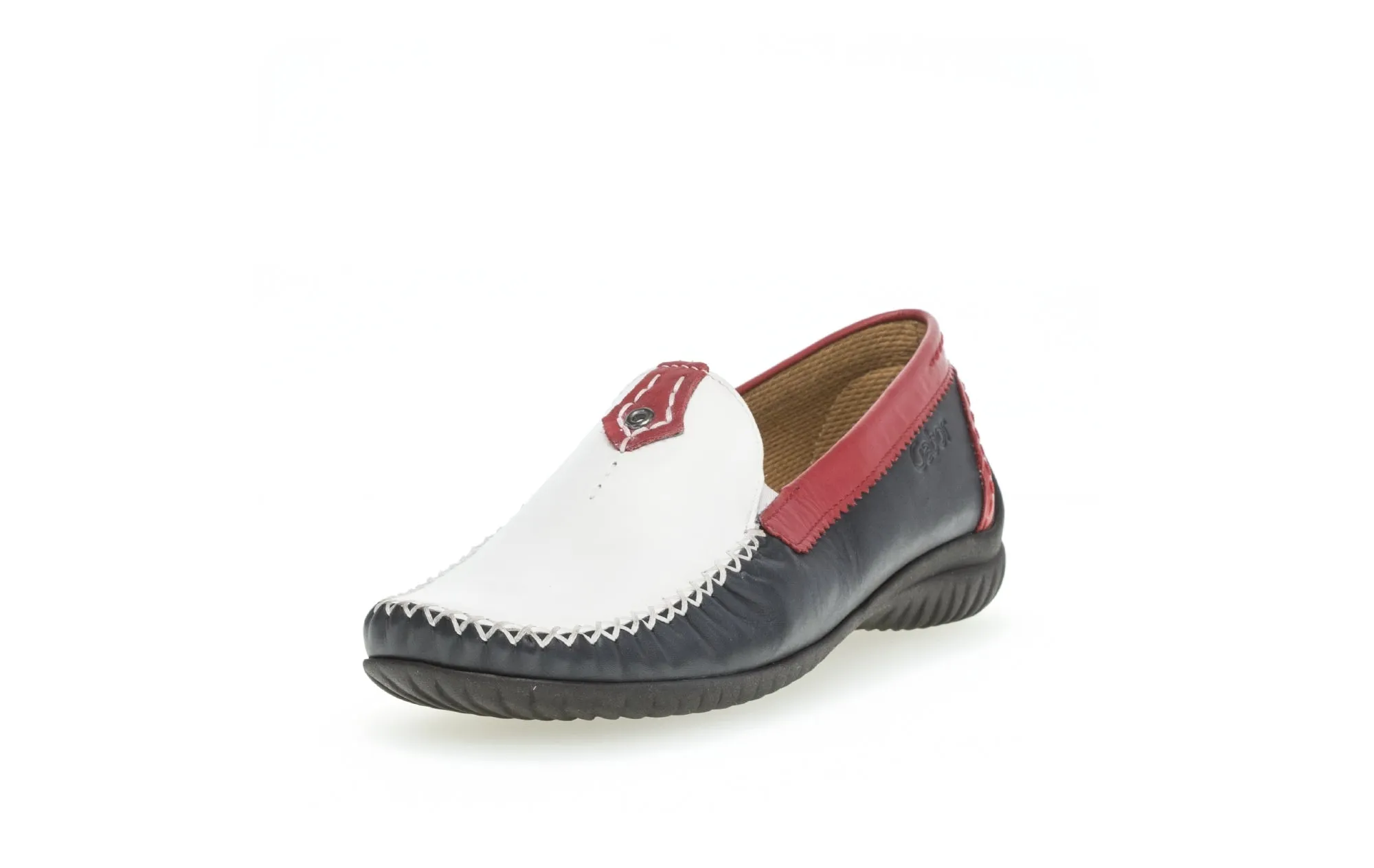 GABOR - 46.090.68 FLAT LOAFER - NAVY/RED/WHITE