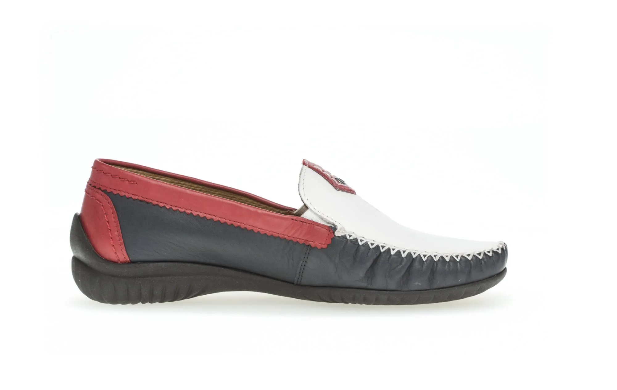GABOR - 46.090.68 FLAT LOAFER - NAVY/RED/WHITE