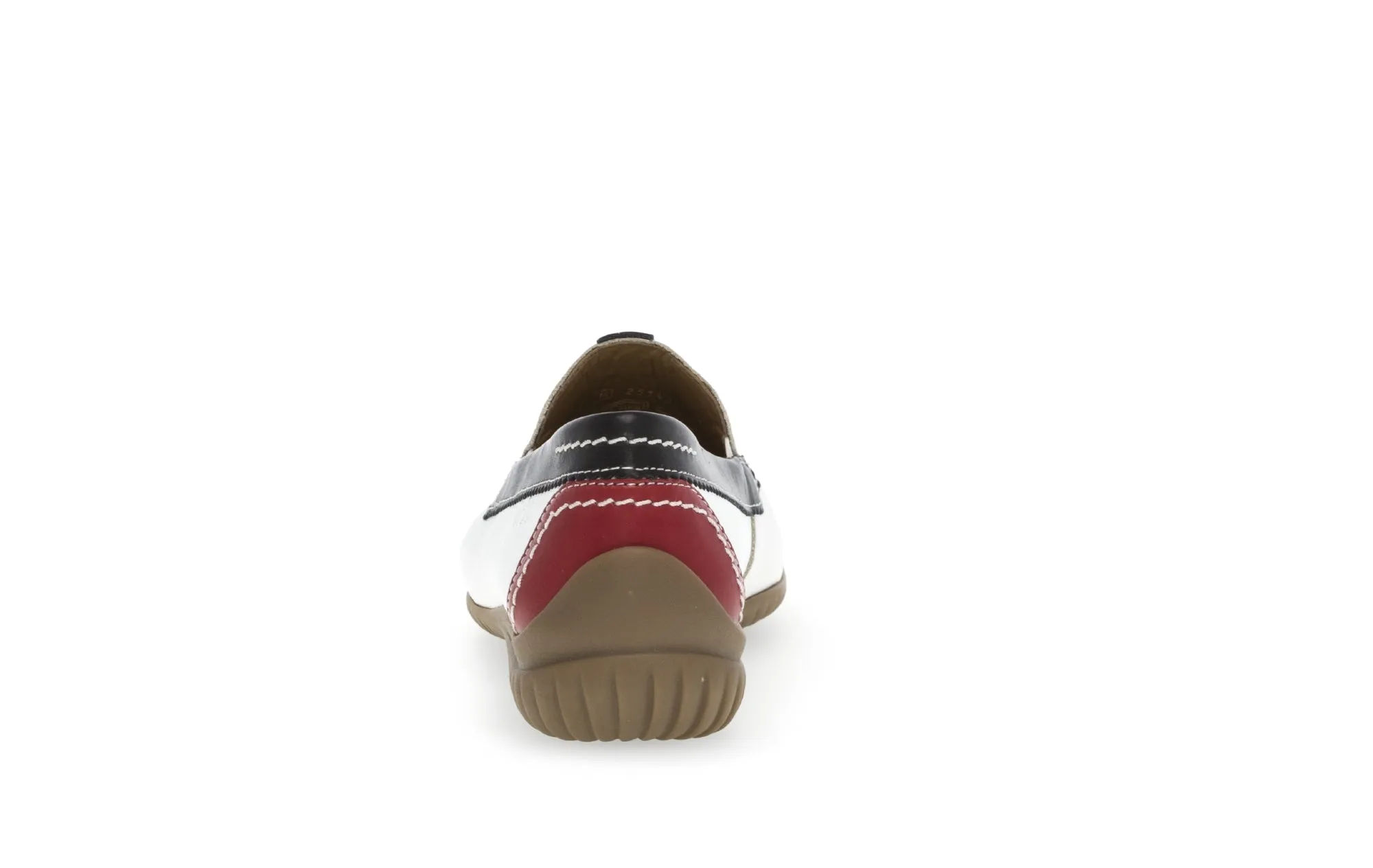 GABOR - 66.090.69 FLAT LOAFER - WHITE/NAVY/RED