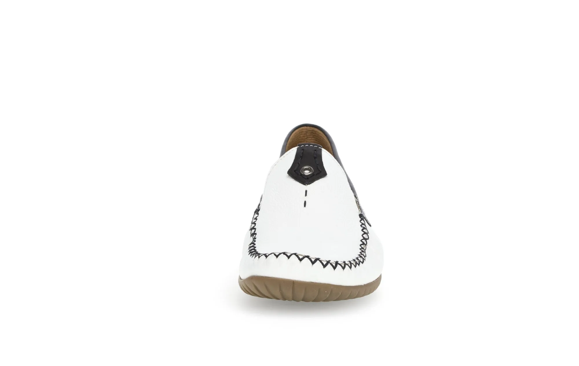 GABOR - 66.090.69 FLAT LOAFER - WHITE/NAVY/RED