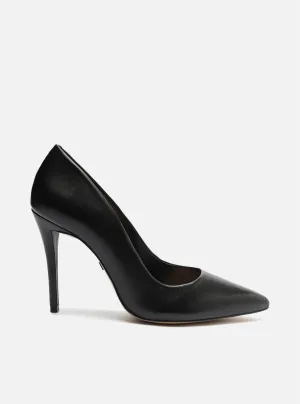 Gabriella High Stiletto Pump | Black Leather