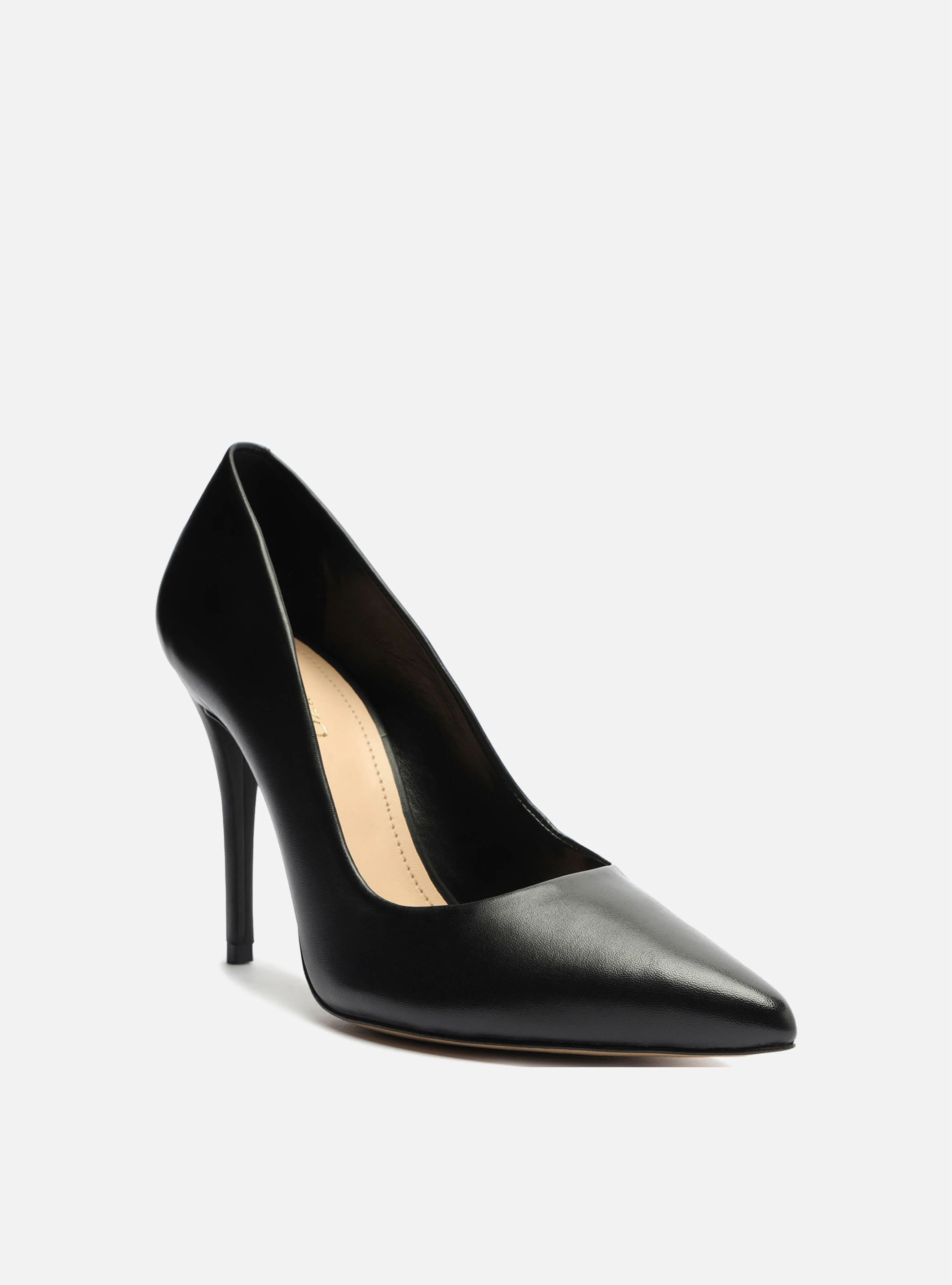 Gabriella High Stiletto Pump | Black Leather