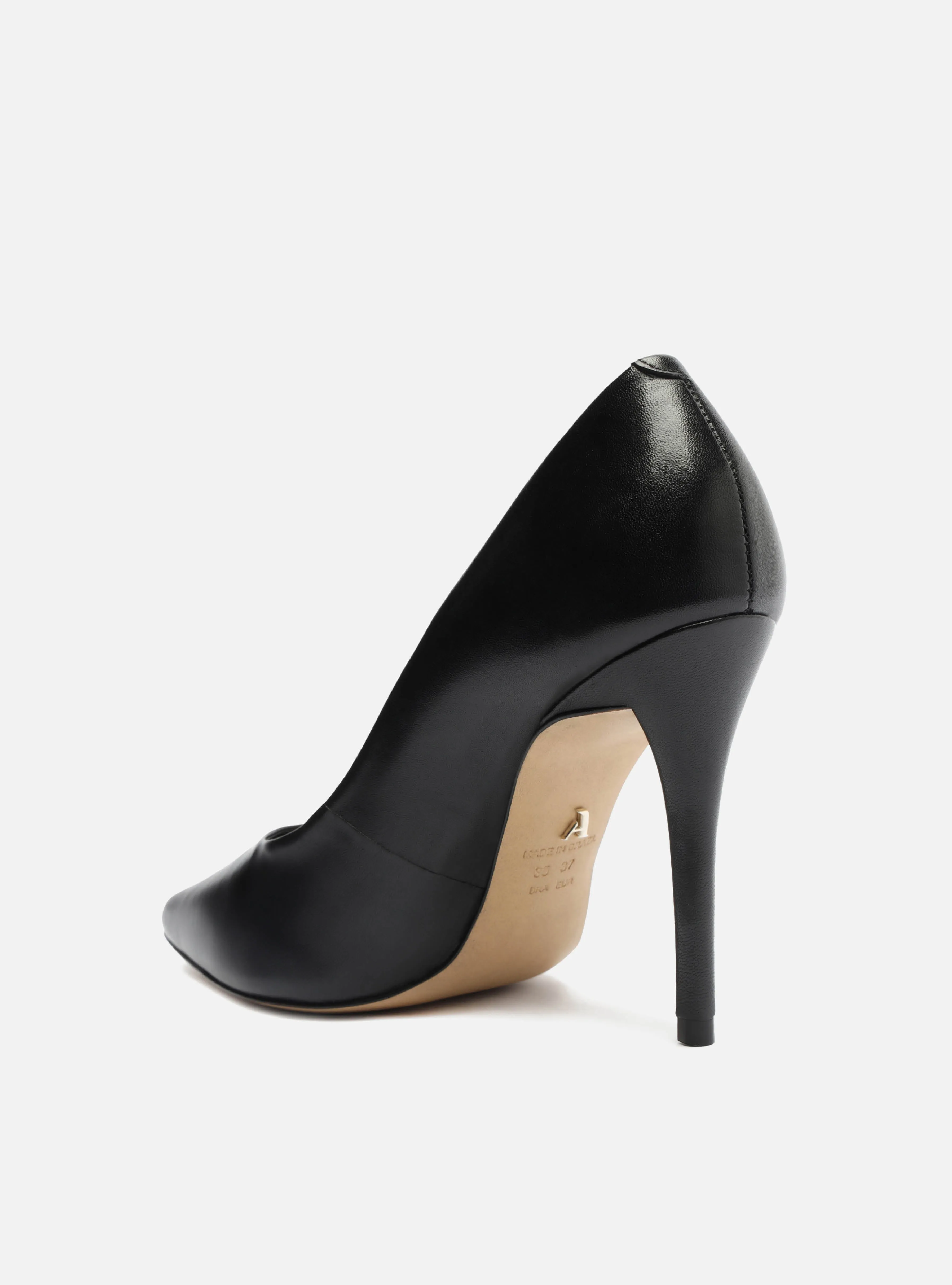 Gabriella High Stiletto Pump | Black Leather