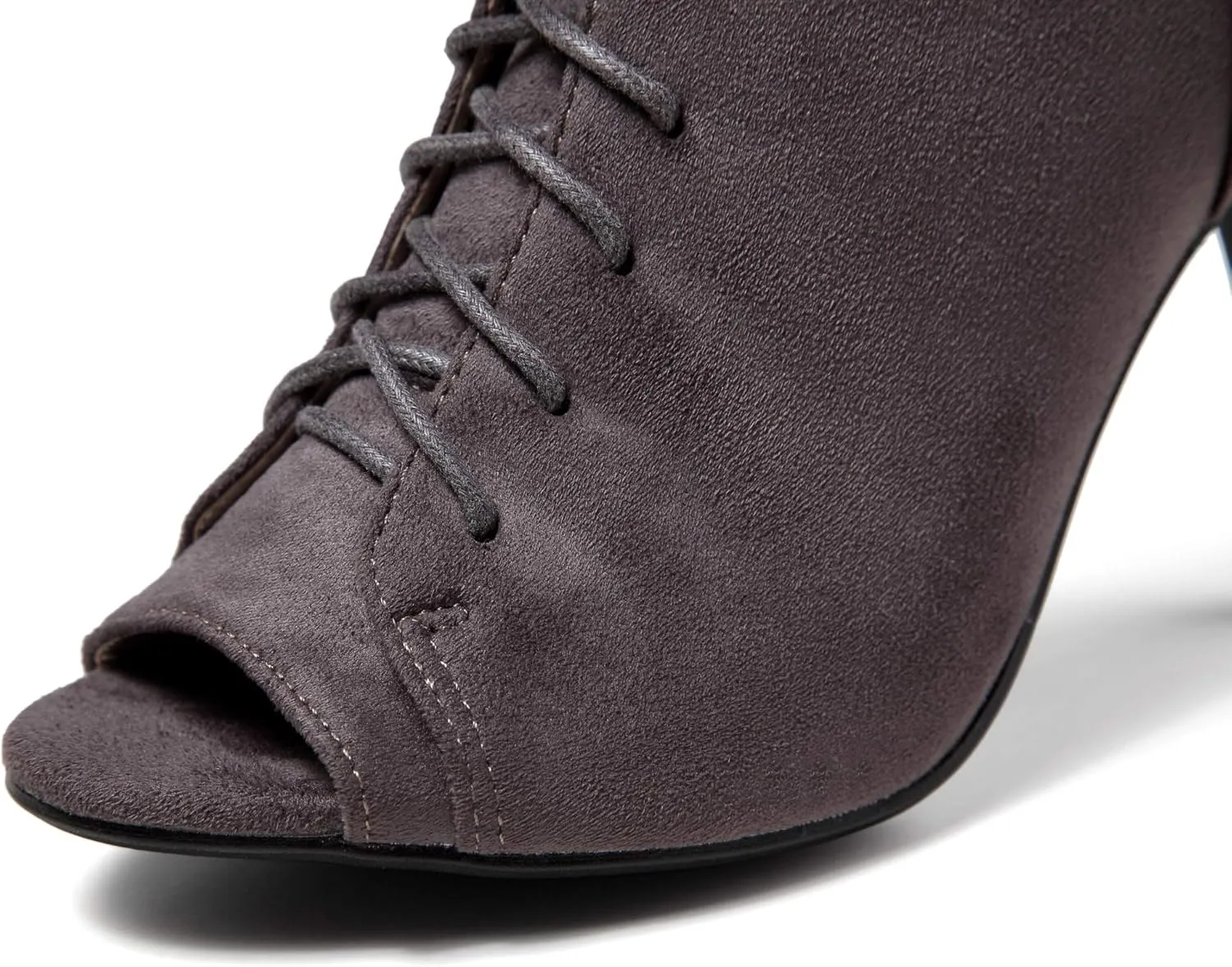GATUXUS Women Platform Open Toe Lace Up High Heel Boots Ankle Booties Pump Shoes