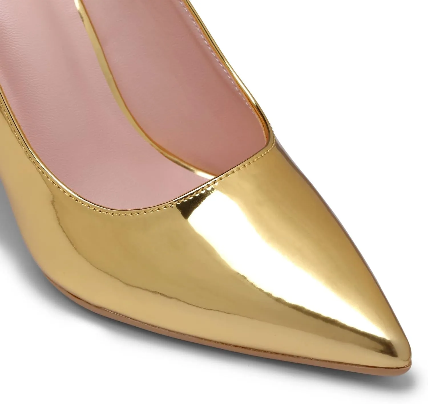 GENSHUO Women's Closed Toe Stiletto High Heels Dress 4 Inch Heeled Pointed Toe Party Homecoming Wedding Pump Shoes