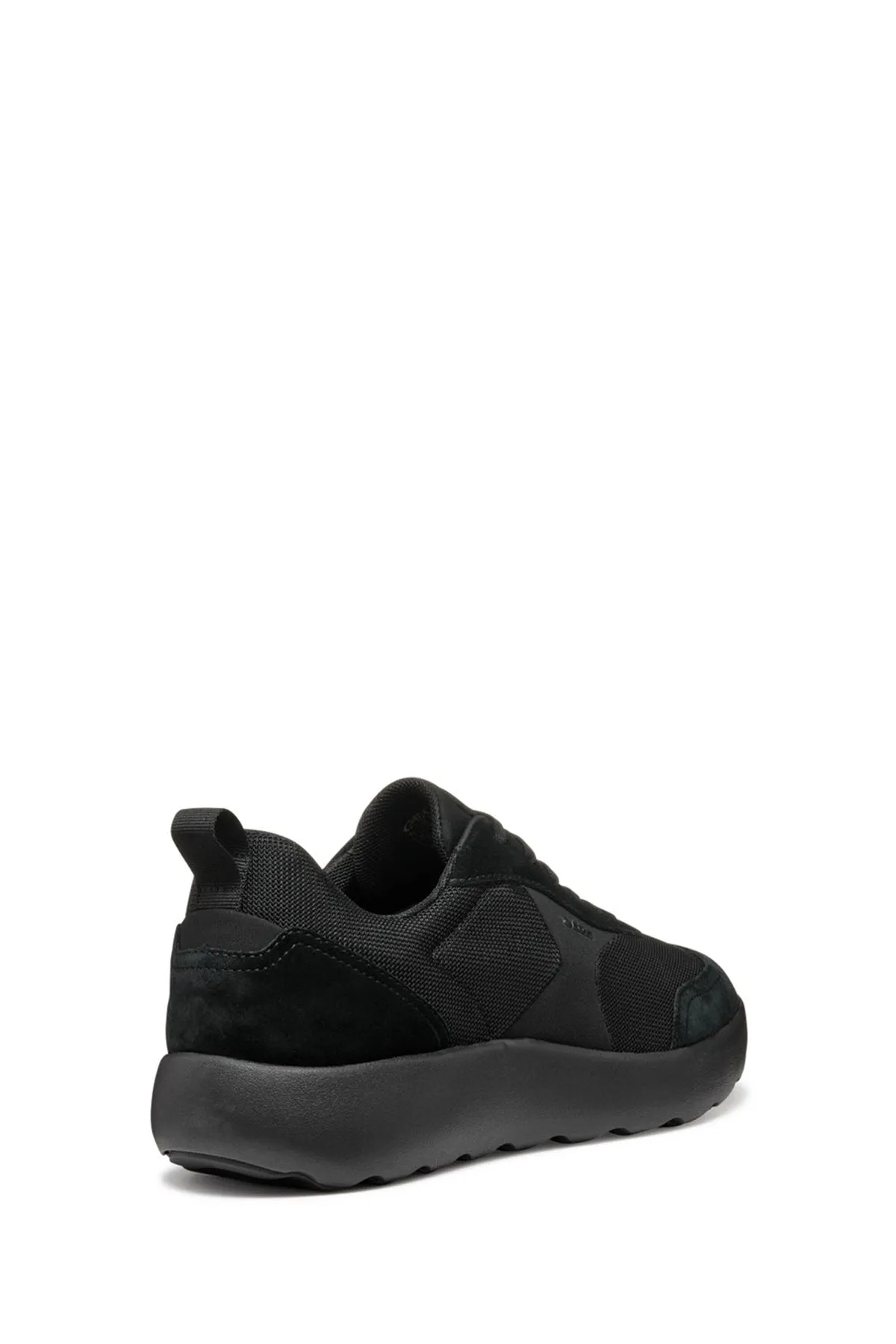 Geox Erkek Siyah U Xtors D -Mesh   Suede Bağcıklı Deri Sneaker