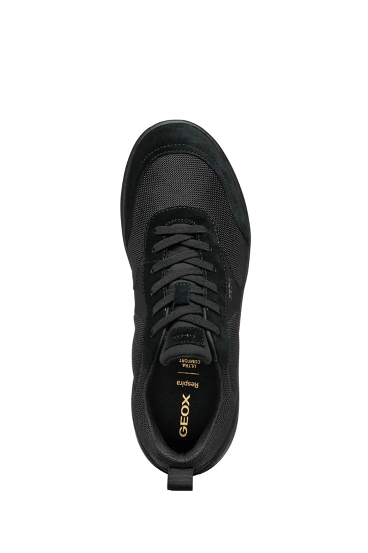 Geox Erkek Siyah U Xtors D -Mesh   Suede Bağcıklı Deri Sneaker
