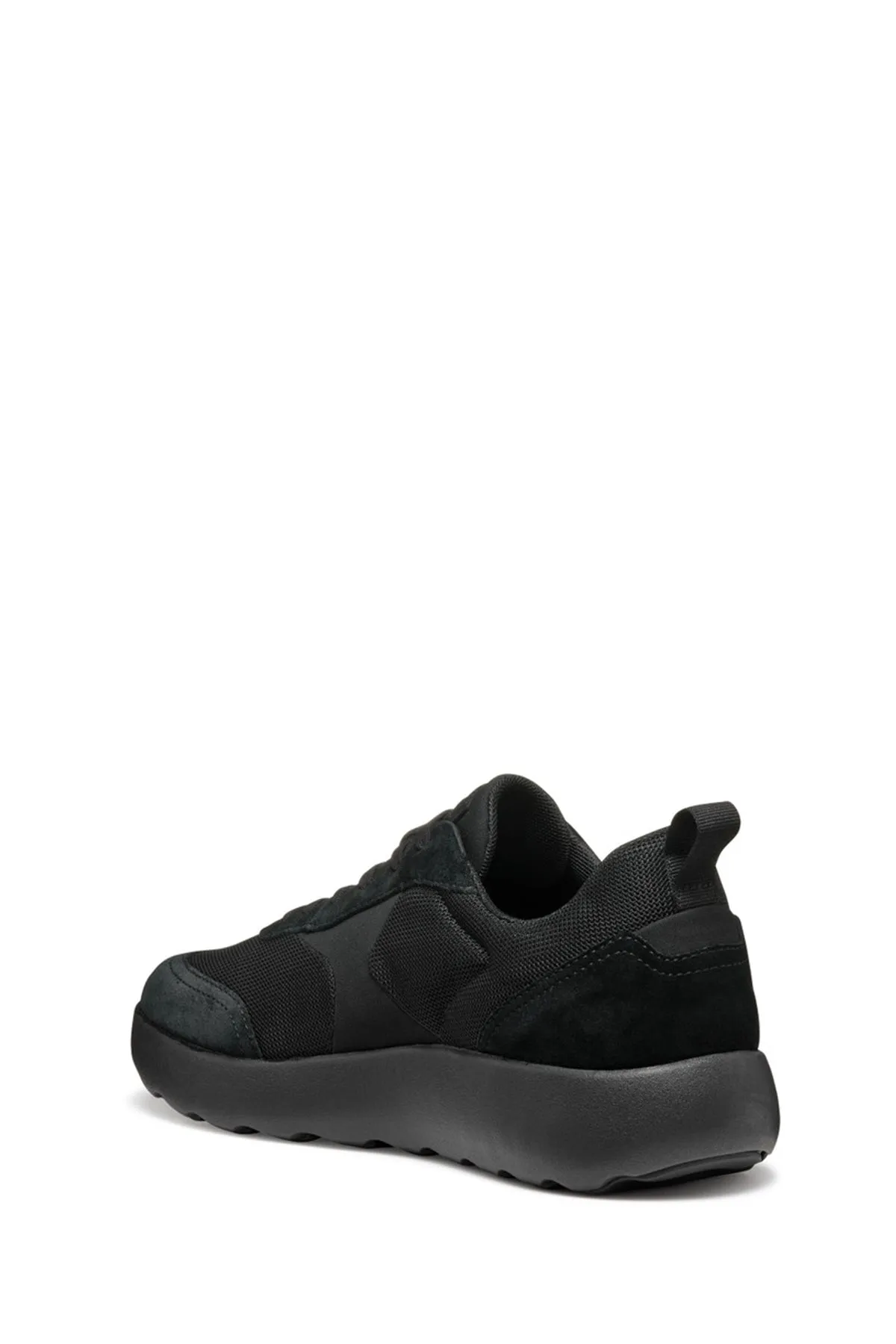 Geox Erkek Siyah U Xtors D -Mesh   Suede Bağcıklı Deri Sneaker