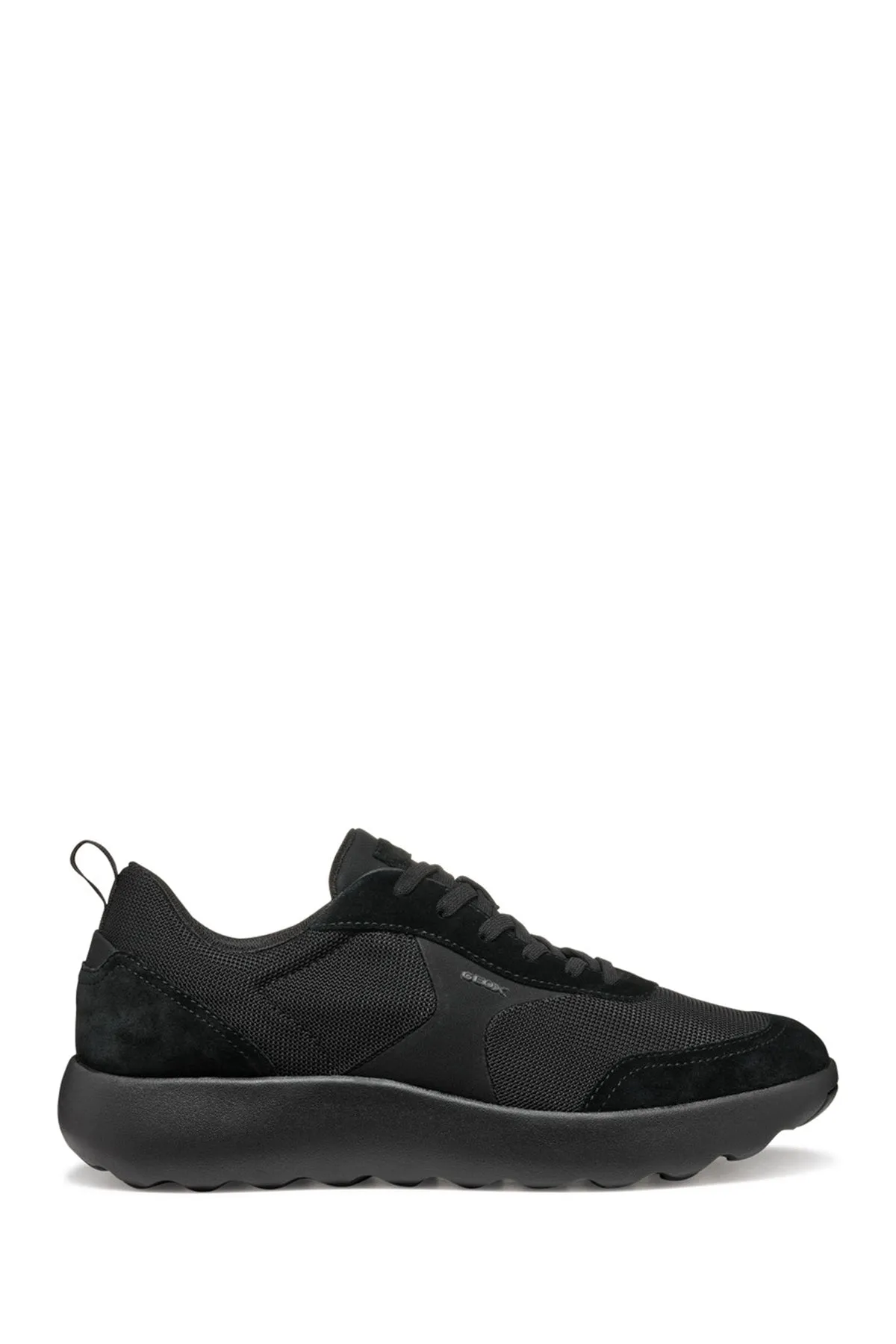 Geox Erkek Siyah U Xtors D -Mesh   Suede Bağcıklı Deri Sneaker