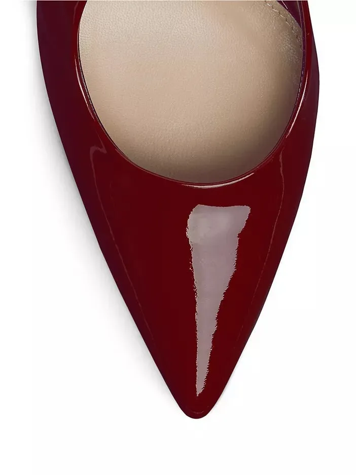GUCCI SIGNORIA 105 PATENT LEATHER SLINGBACK PUMPS