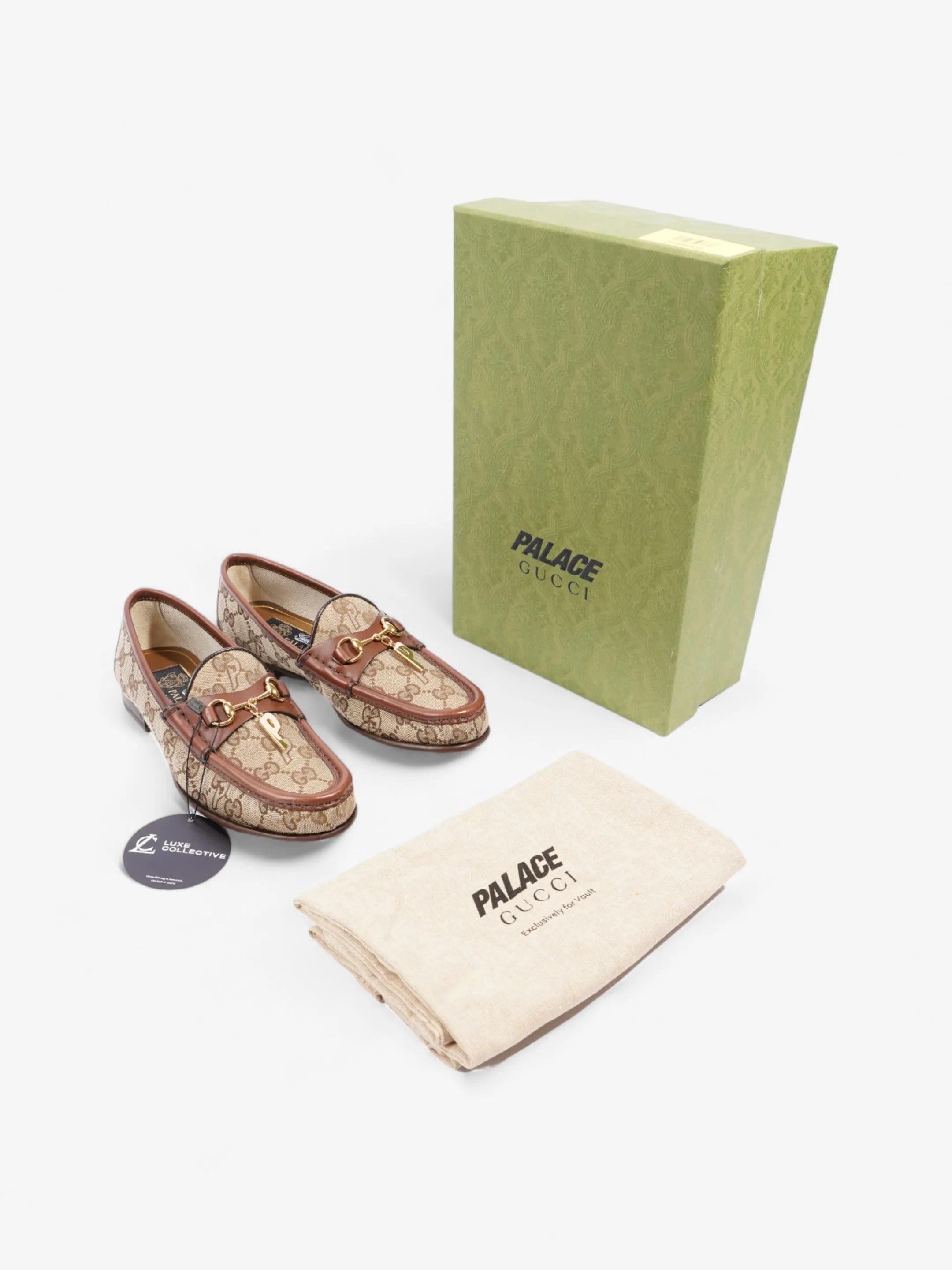 Gucci x Palace Horsebit P Charm Loafer GG Supreme / Brown Canvas EU 35.5 UK 2.5