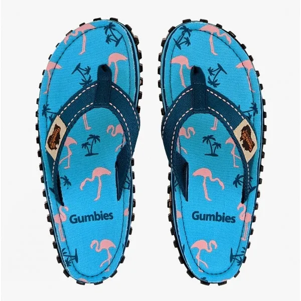 Gumbies ISLANDER Unisex Recycled Flip-Flops Flamingo Islands