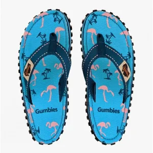 Gumbies ISLANDER Unisex Recycled Flip-Flops Flamingo Islands