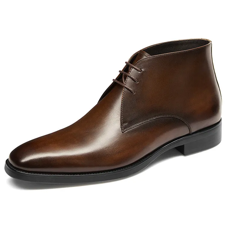 Handcrafted Leather Oxford Ankle Shoes for Men