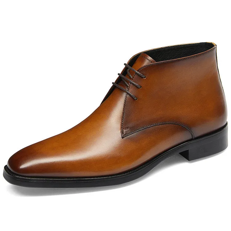 Handcrafted Leather Oxford Ankle Shoes for Men