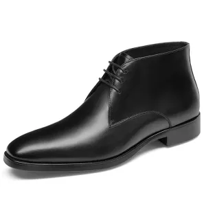 Handcrafted Leather Oxford Ankle Shoes for Men