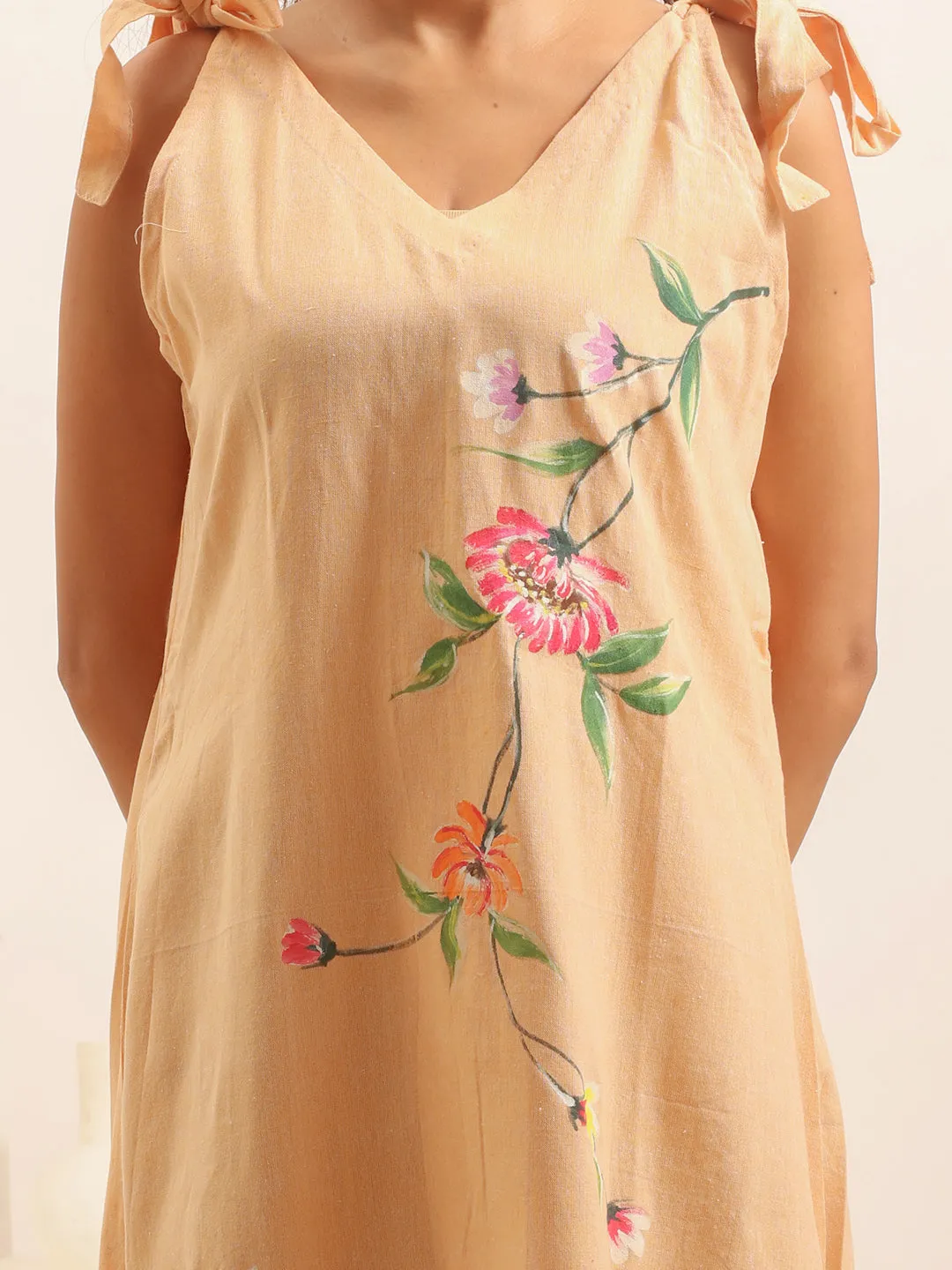 Handloom Floral Big ticket savings Dress Hand-Painted Unique assortment Sandal Cotton with Vines Andhra
