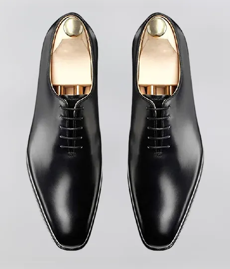 Handmade Black Leather Formal Dress Shoes for Men, Men Oxford Shoes