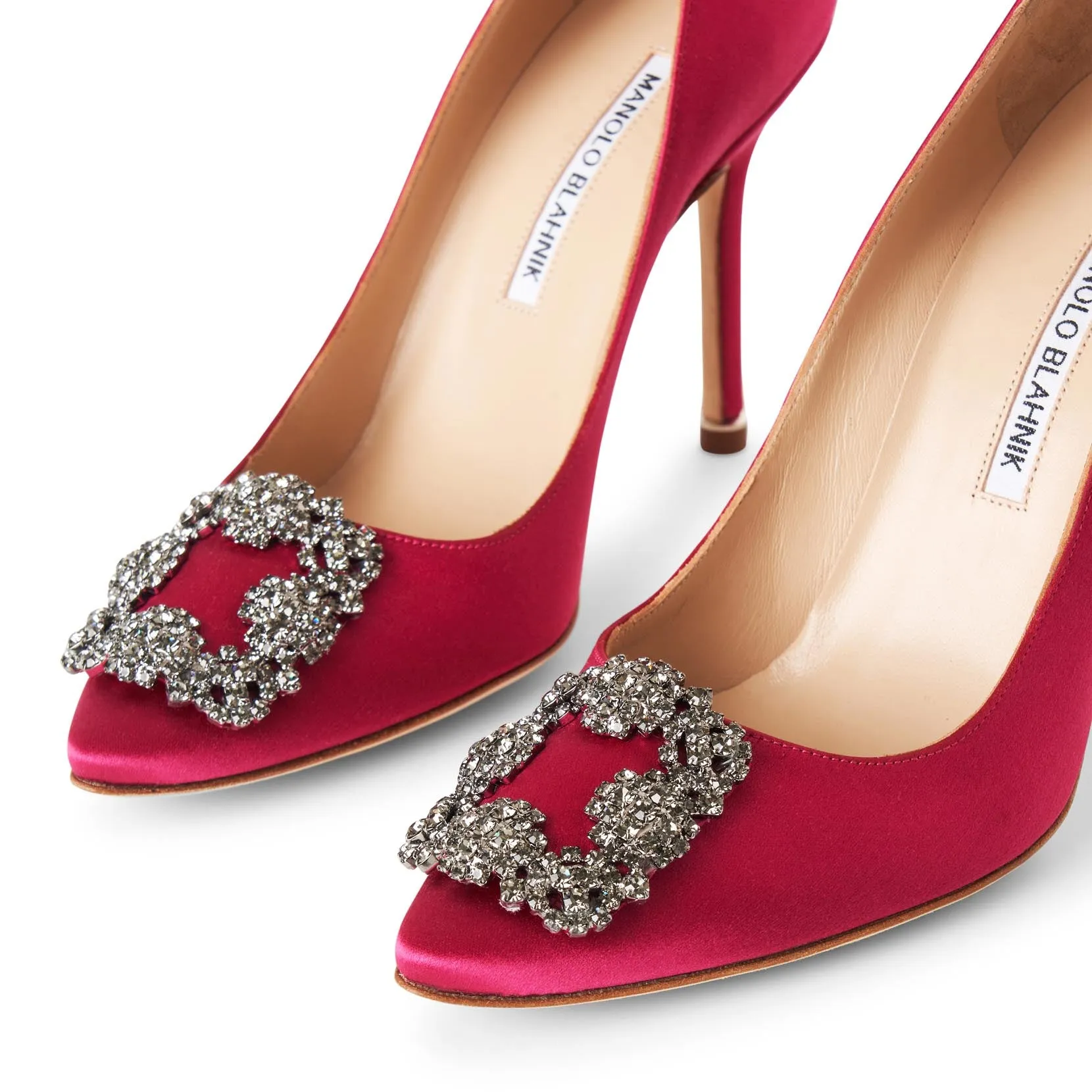Hangisi 105 dark pink satin pumps