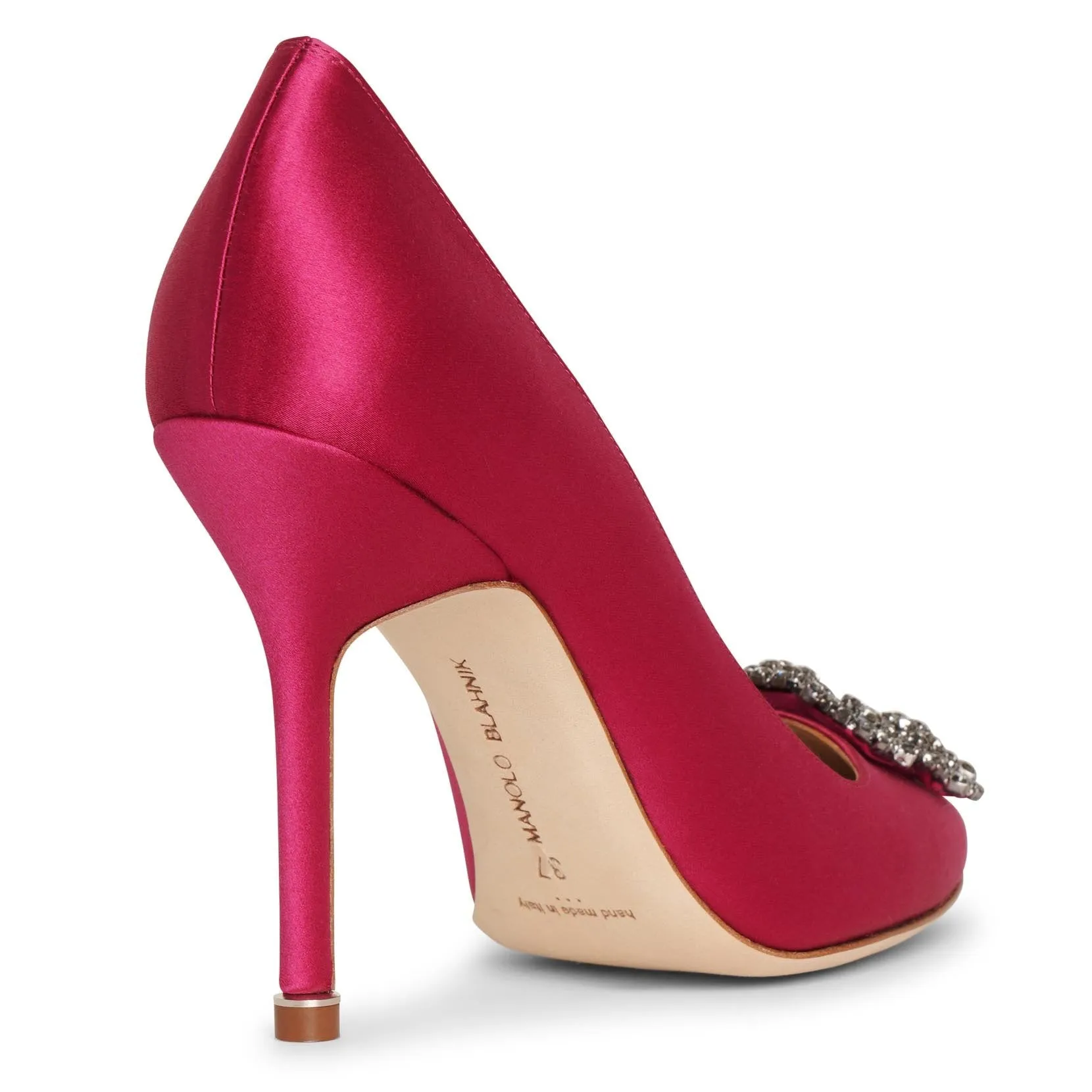 Hangisi 105 dark pink satin pumps