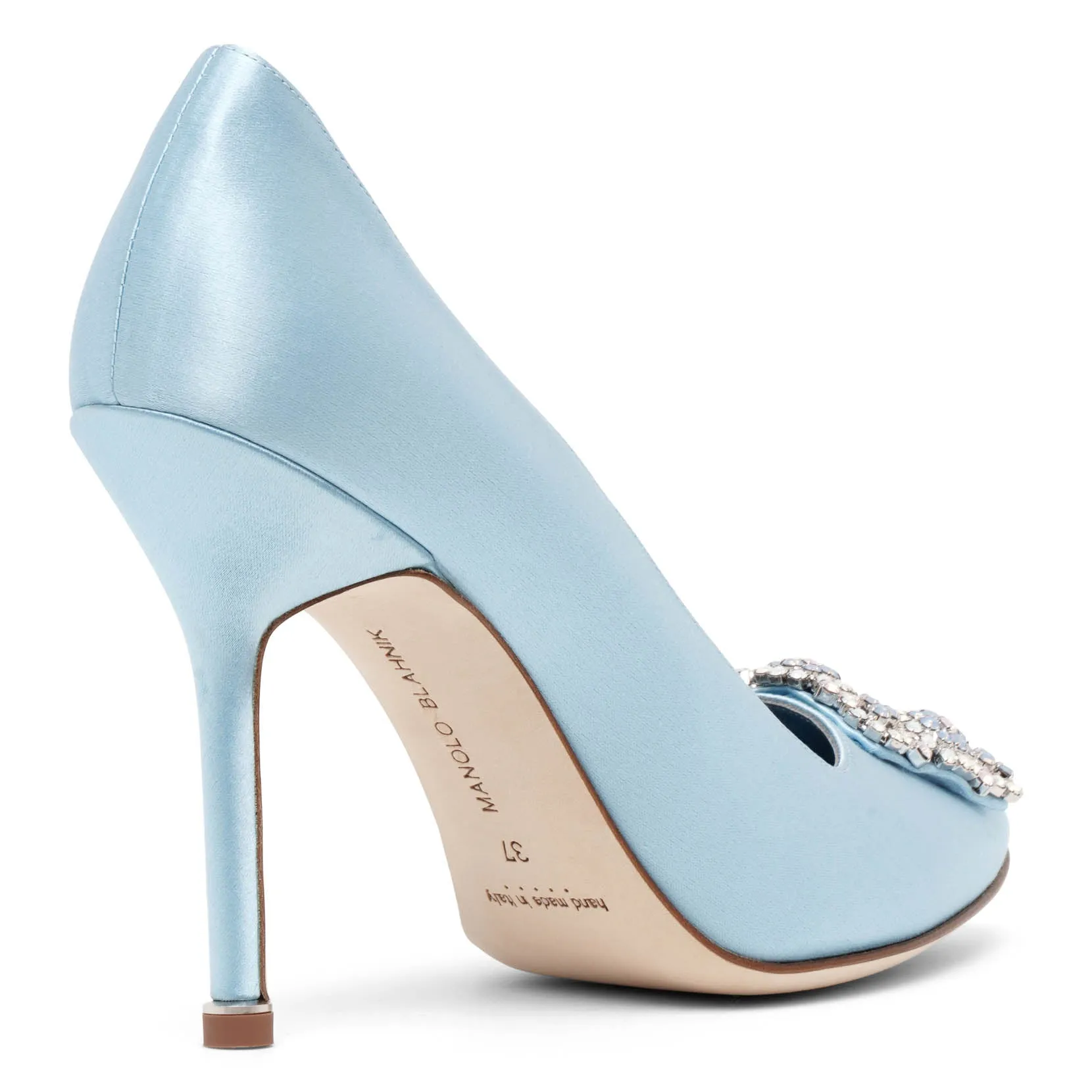 Hangisi 105 light blue satin pumps