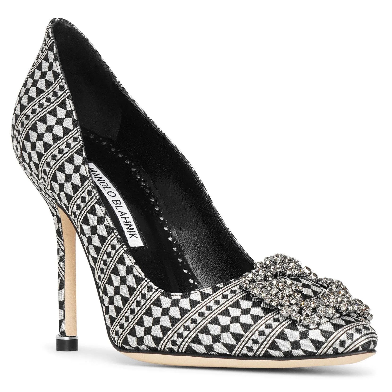 Hangisi 105 silver jacquard pumps