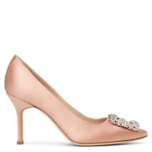 Hangisi 90 blush satin pumps