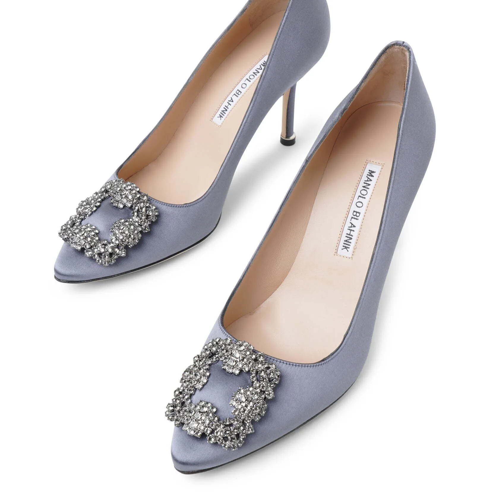 Hangisi 90 london grey satin pumps