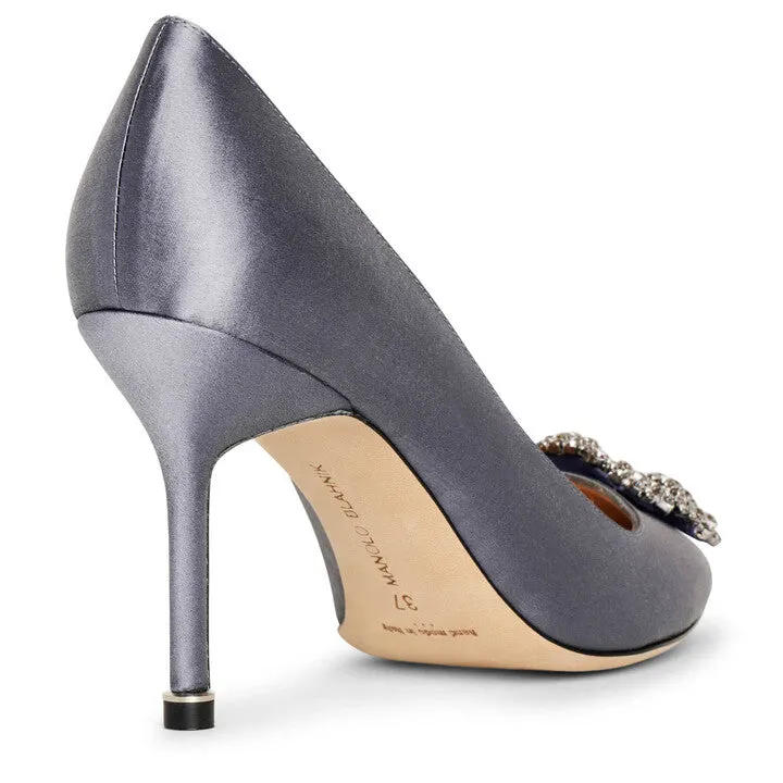 Hangisi 90 london grey satin pumps