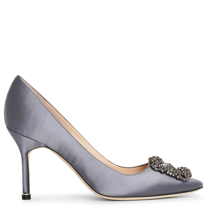 Hangisi 90 london grey satin pumps