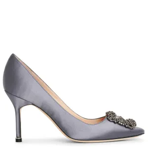 Hangisi 90 london grey satin pumps