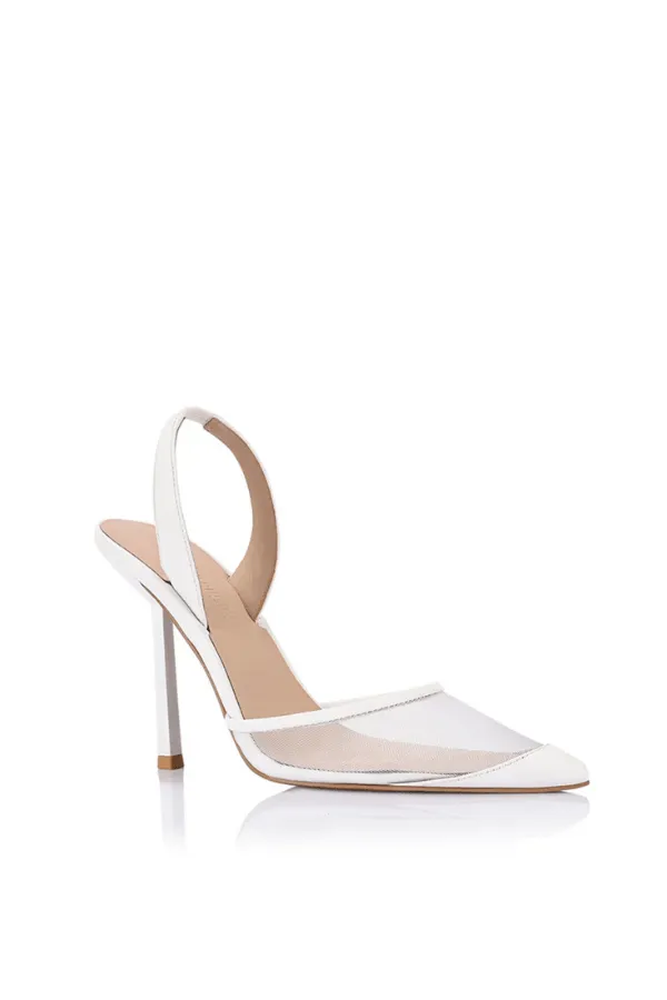 Harley Heel White Mesh