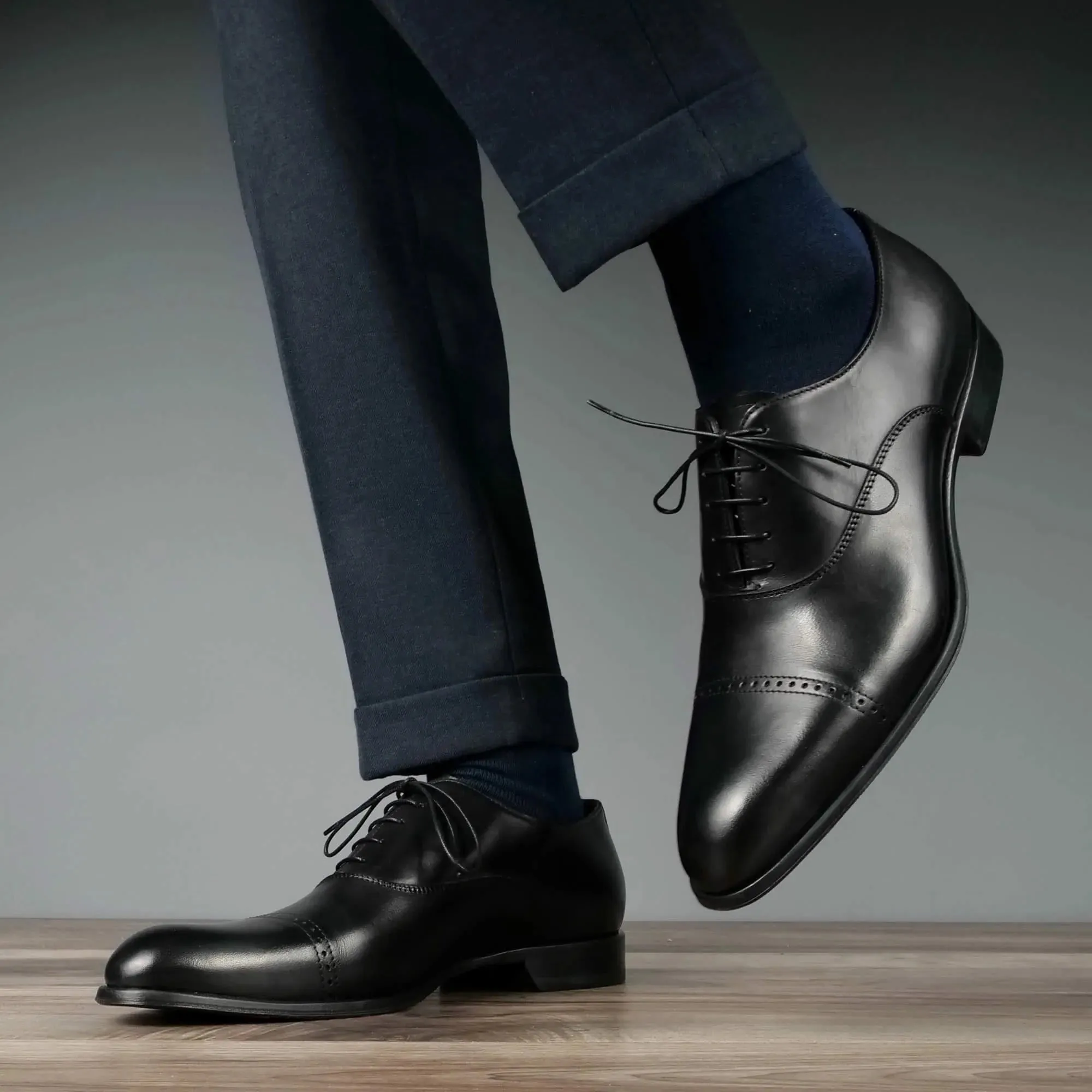 Harrow Cap Toe Oxford – Black